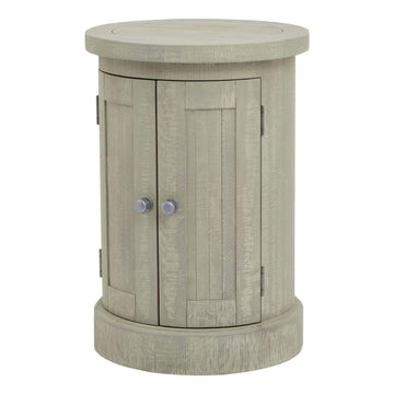 Handcrafted grey pine cupboard with weathered patina, compact 50x50cm size, solid wood storage for bedrooms or entryways. by Sostter at brixbailey.com