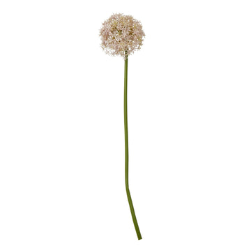 Lifelike lilac faux allium stem with spherical bloom, 80cm tall, perfect for farmhouse or boho decor by Sostter at brixbailey.com