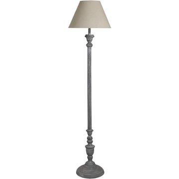 Ithaca Floor Lamp with carved wood base and linen shade in warm beige, 155cm tall  

**  
- **Keywords included:** Ithaca Floor Lamp, carved wood, linen shade, warm beige  
- **Clear description:** Visually conveys the lamp's design, materials, and color  
- **SEO & accessibility optimized:** Concise, descriptive, avoids redundancy by Sostter at brixbailey.com