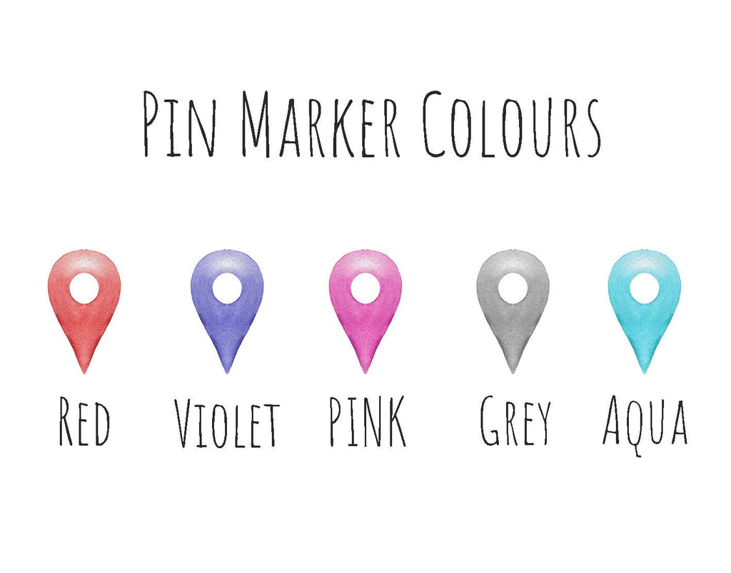 Hand-painted wildlife world map print for children