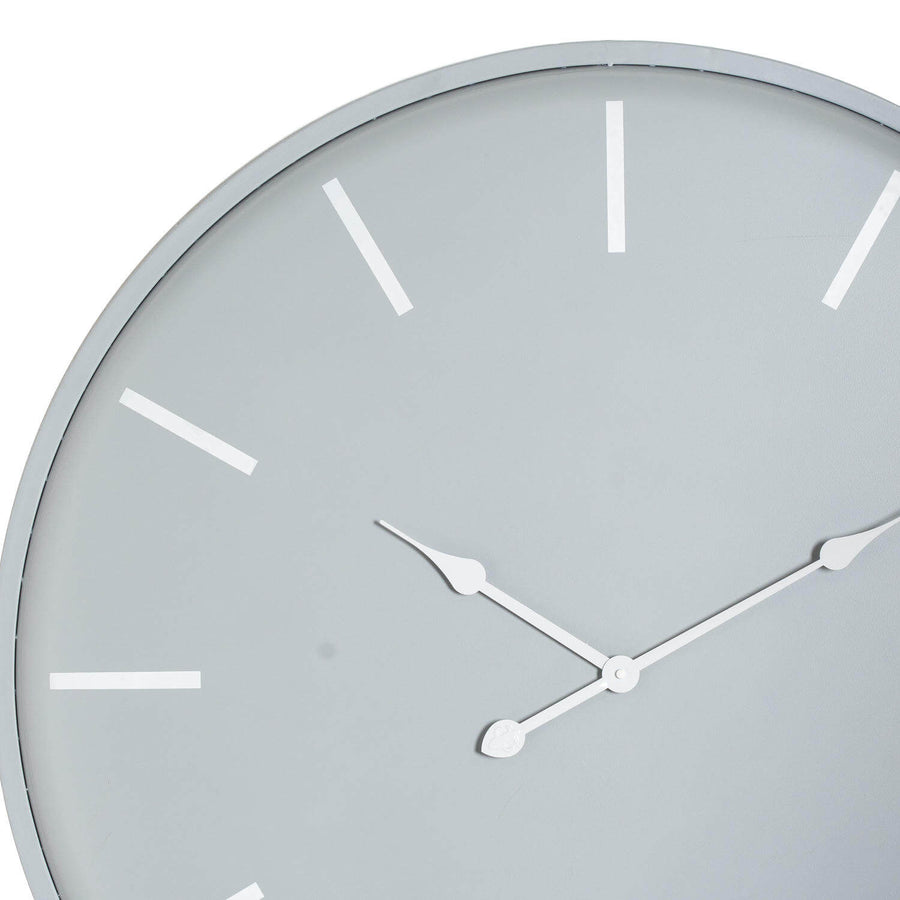 Large 80cm grey metal wall clock with minimalist design for modern or industrial decor  

*(98 characters)*  

âœ… **Keywords included:** wall clock, 80cm, grey, metal, minimalist, modern, industrial decor  
âœ… **Clear description:** Describes size, color, material, and style  
âœ… **SEO & accessibility optimized:** Concise yet informative for shoppers and screen readers by Sostter at brixbailey.com