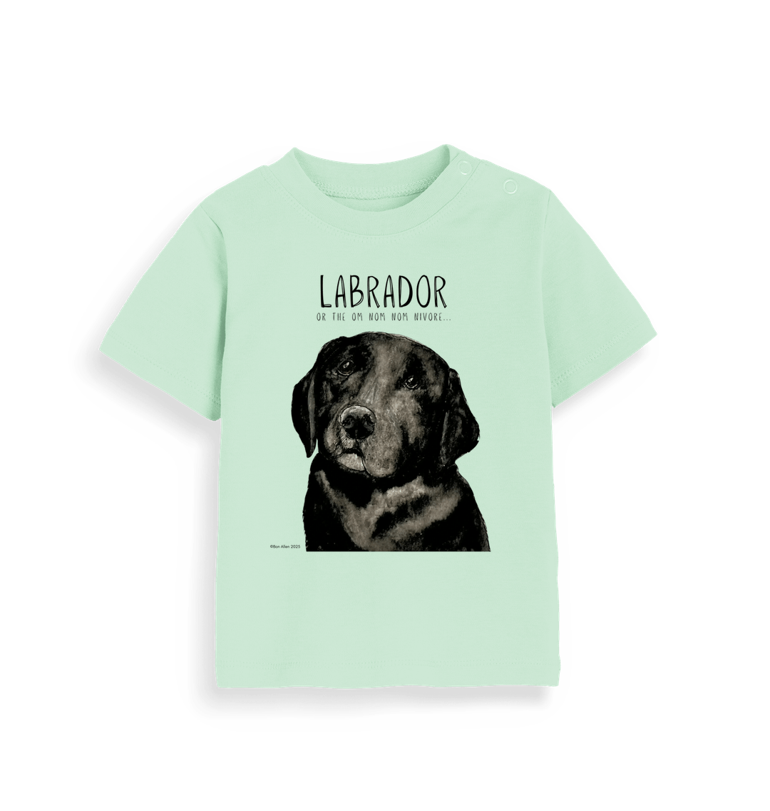 Tiny Tummy, Big Appetite – Baby’s First Black Labrador Tee