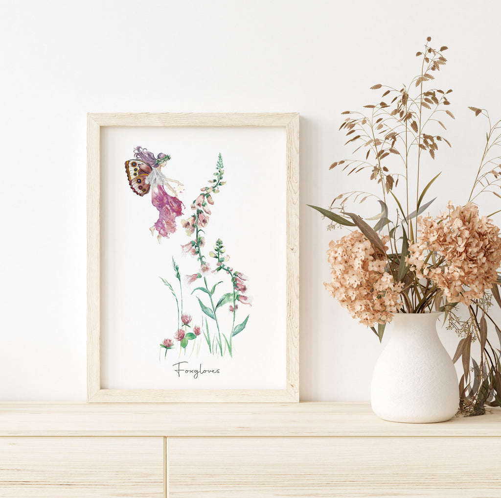 Foxglove Fairy Fine Art Print