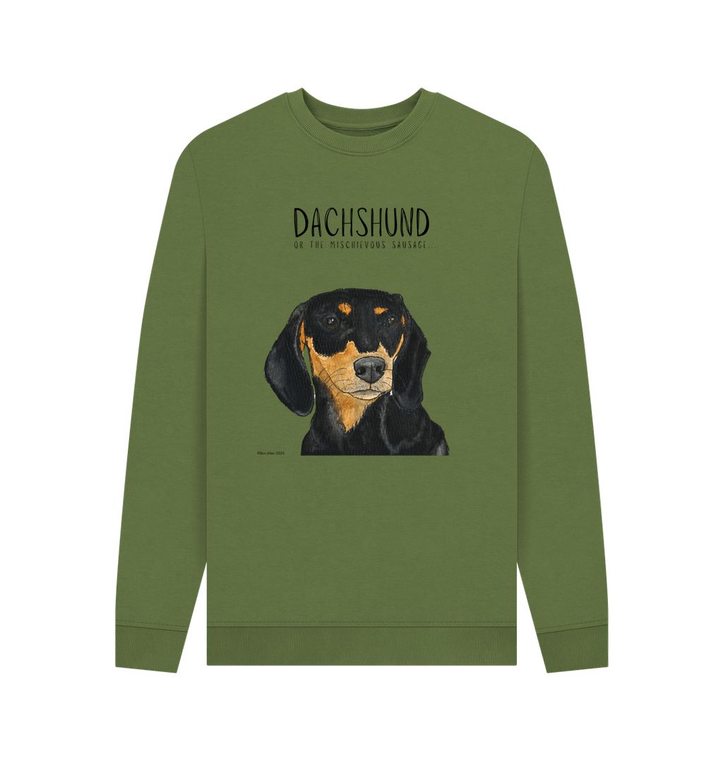 Mischievous Black & Tan Hot Dog Sweatshirt – For the Fearless Doxie Fans!