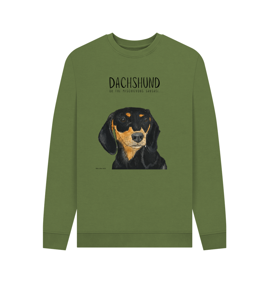 Mischievous Black & Tan Hot Dog Sweatshirt – For the Fearless Doxie Fans!