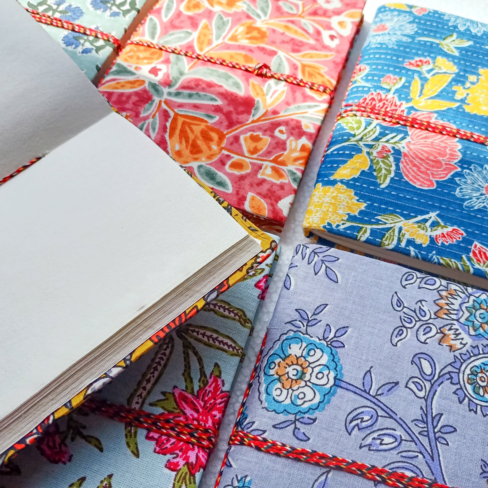 Eco Friendly Cotton Fabric Journals (5 x 7 in), Fair Trade Stationery Ethically Handmade in India