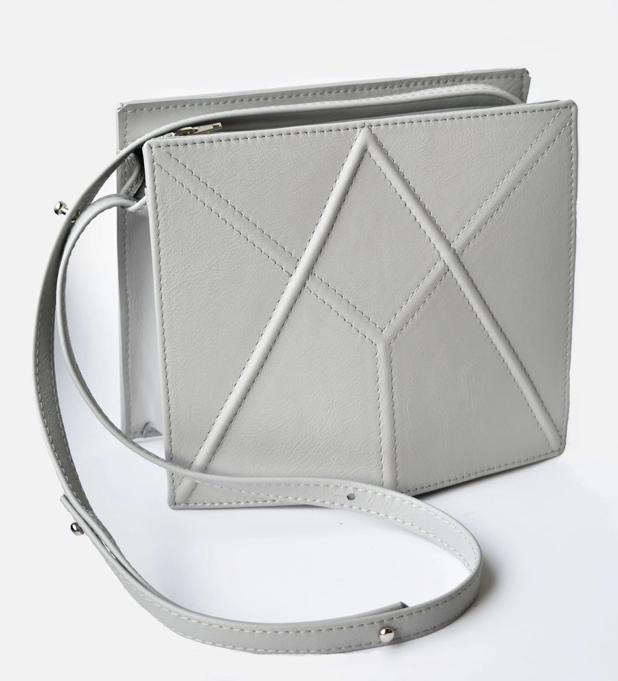 Handcrafted FACET Shoulder Bag – Quality Spanish Leather by Gerda Retter Design at www.brixbailey.com