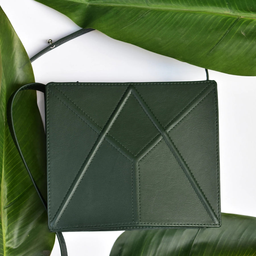 Handcrafted FACET Shoulder Bag – Quality Spanish Leather by Gerda Retter Design at www.brixbailey.com