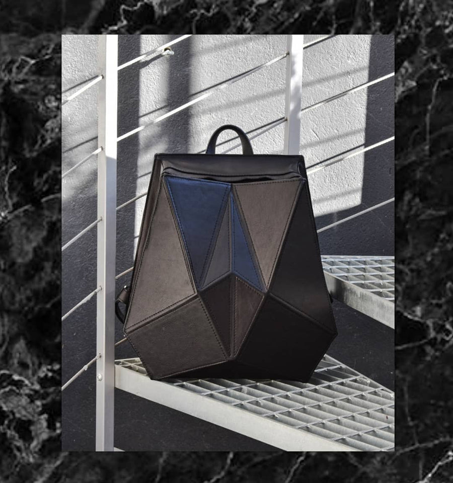 FACET Black Leather Backpack by Gerda Retter – Timeless Elegance by Gerda Retter Design at www.brixbailey.com