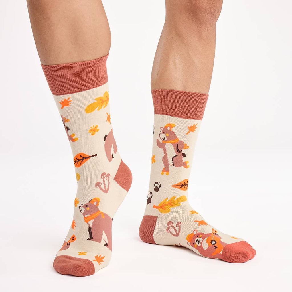 Bear With Me Autumn Forest Socks
