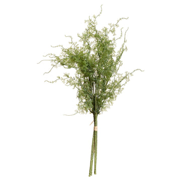 Lush artificial asparagus fern bunch with feathery green fronds, perfect for home decor by Sostter at brixbailey.com