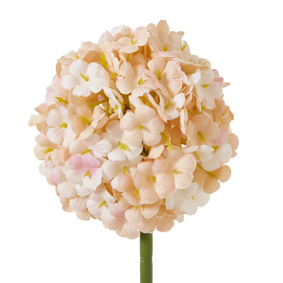 White apricot artificial allium stem with green stalk, 22-inch lifelike faux flower for home decor by Sostter at brixbailey.com