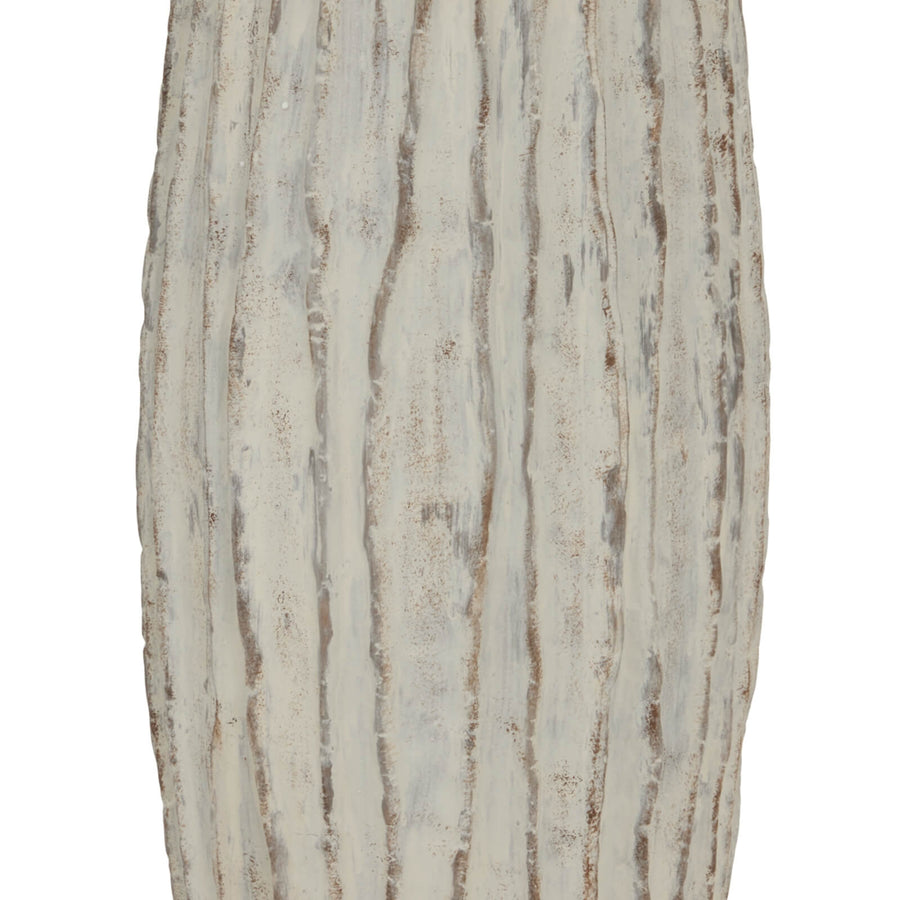 Lorenzo Tall Fin vase in crisp white ceramic with sculptural fins, contemporary minimalist home decor centerpiece by Sostter at brixbailey.com