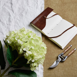 Lifelike oversized green hydrangea arrangement with hand-painted petals, zero-maintenance faux botanical decor  by sostter at brixbailey.com