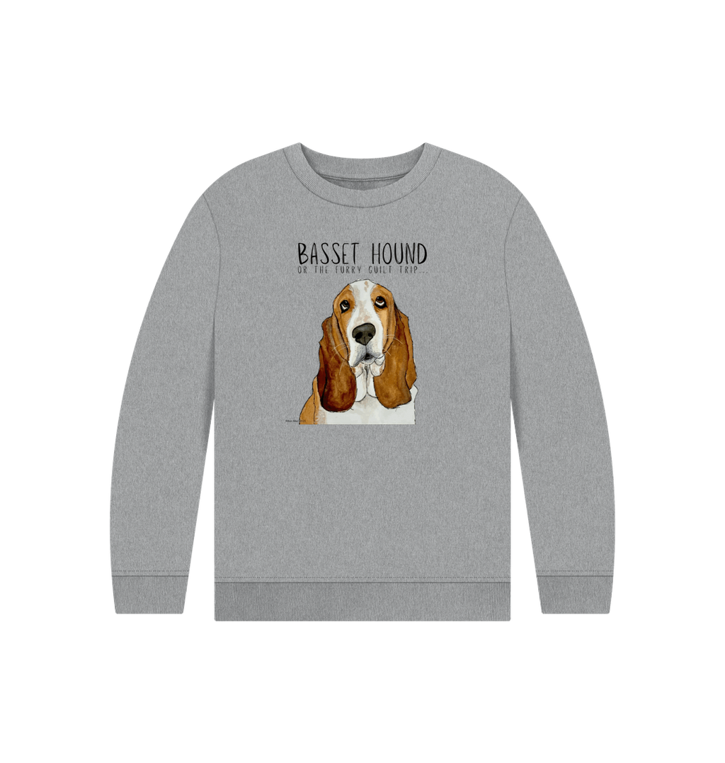 Basset Hound Child's Sweatshirt: Cozy Guilt Trip, Now in Sweatshirt Form!
