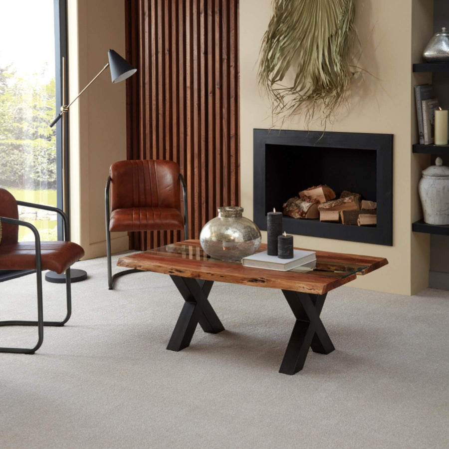 Natural dried palm frond, 95cm tall, sun-dried texture for boho or minimalist home decor  by Sostter at brixbailey.com