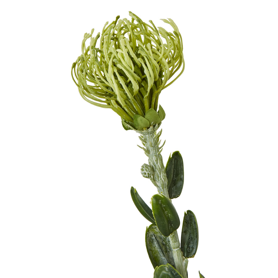 Introducing the captivating Pincushion Protea Spray - Striking Faux Floral Masterpiece for Home Decor by Hill Interiors at www.brixbailey.com