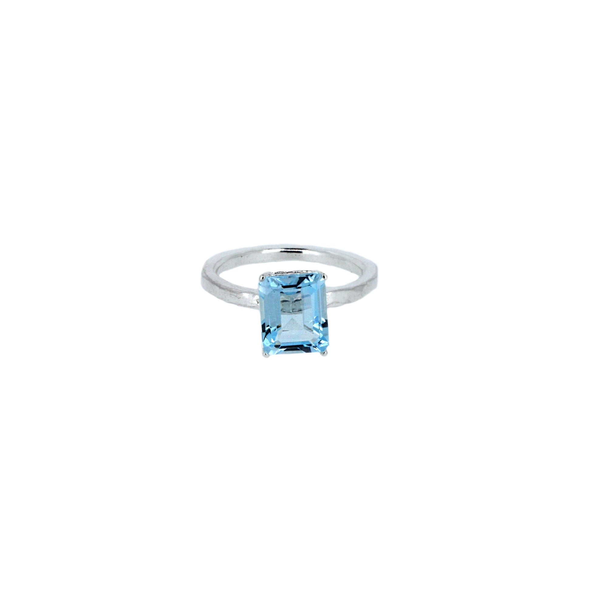 Topaz Octagon Ring in Sterling Silver