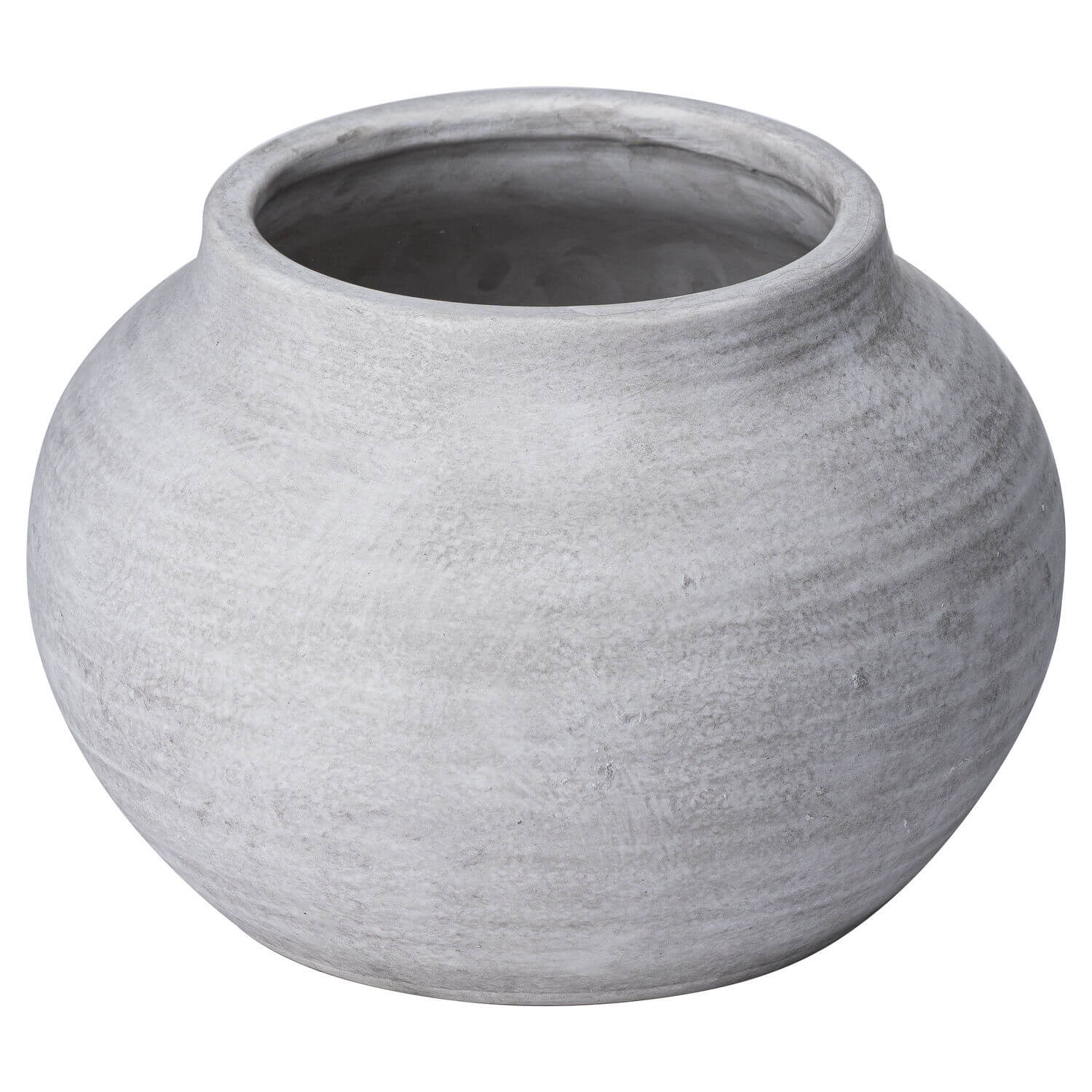 Handcrafted stone-colored ceramic planter with textured surface, 20cm tall, from Darcy collection for home decor. by Sostter at brixbailey.com