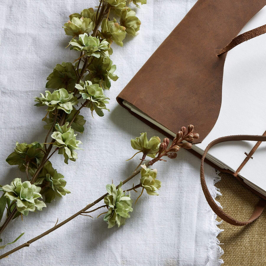 Slender green artificial hops stem, 86cm tall, lifelike plastic foliage for modern home decor. by Sostter at brixbailey.com
