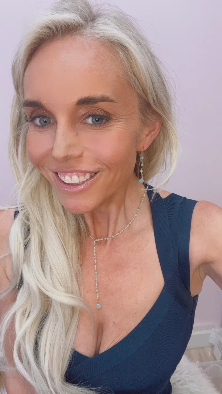 Emmah Earrings in Chalcedony