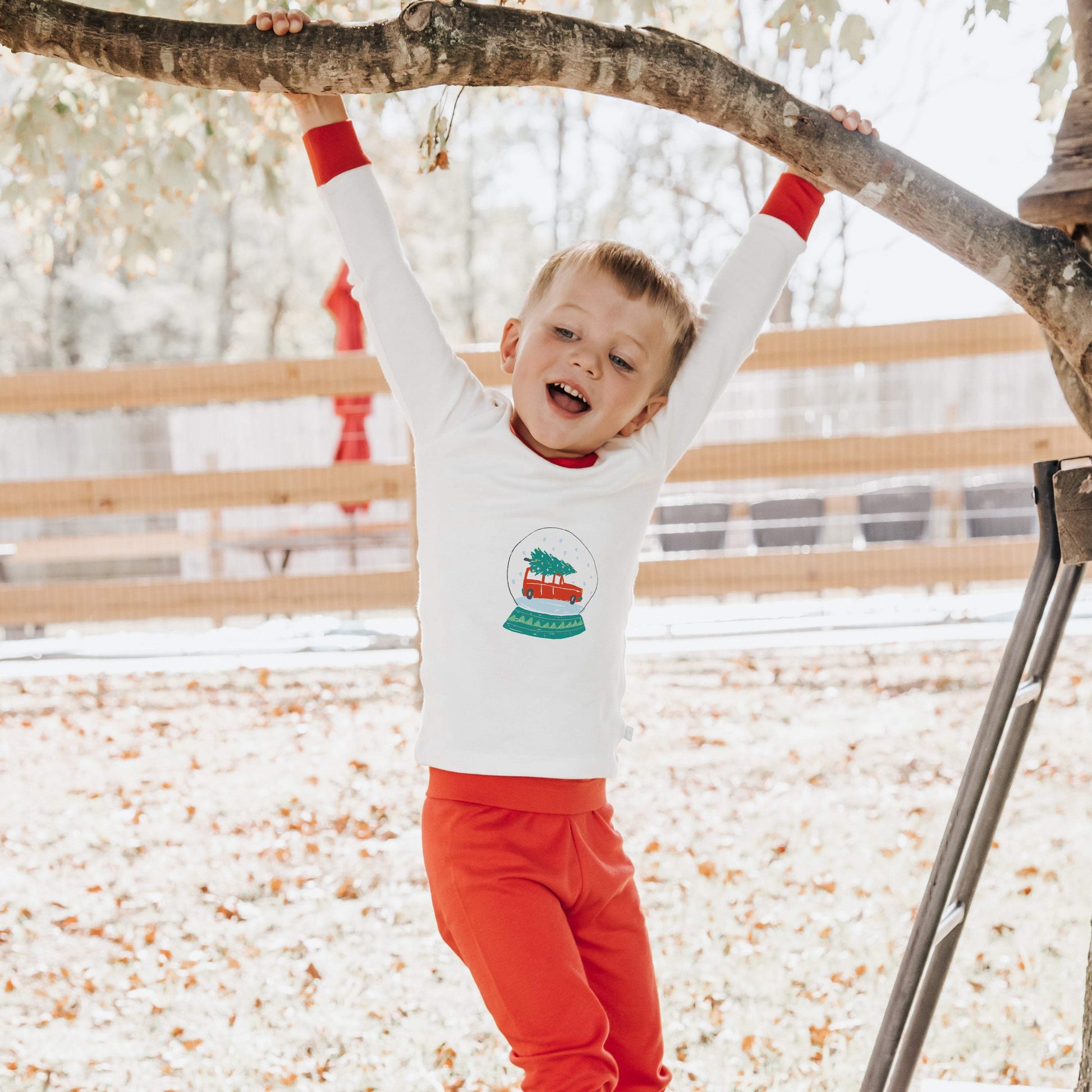 Snow Globe Organic Cotton Pajamas for Toddlers