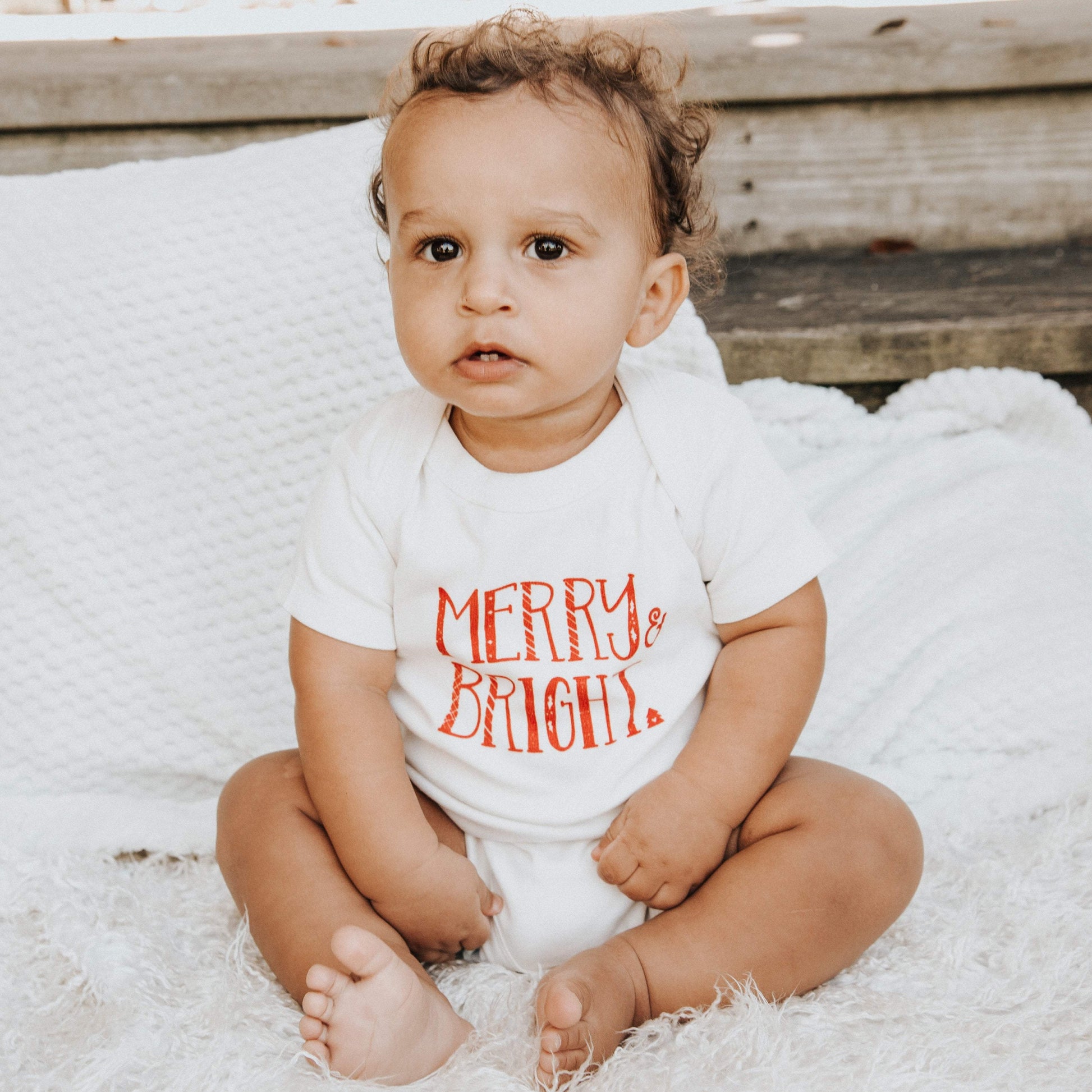 Merry and Bright Graphic Bodysuit for Baby