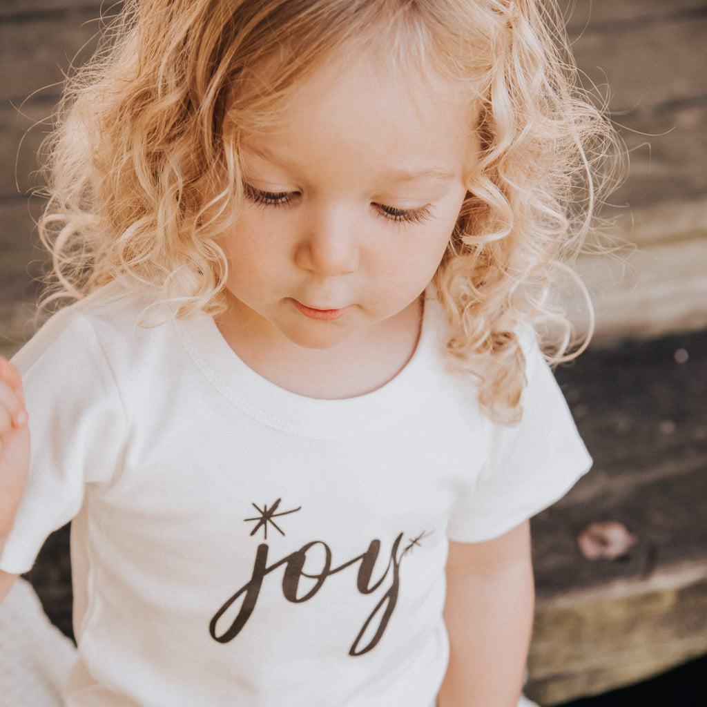 Graphic Tee Joy Black for Toddlers