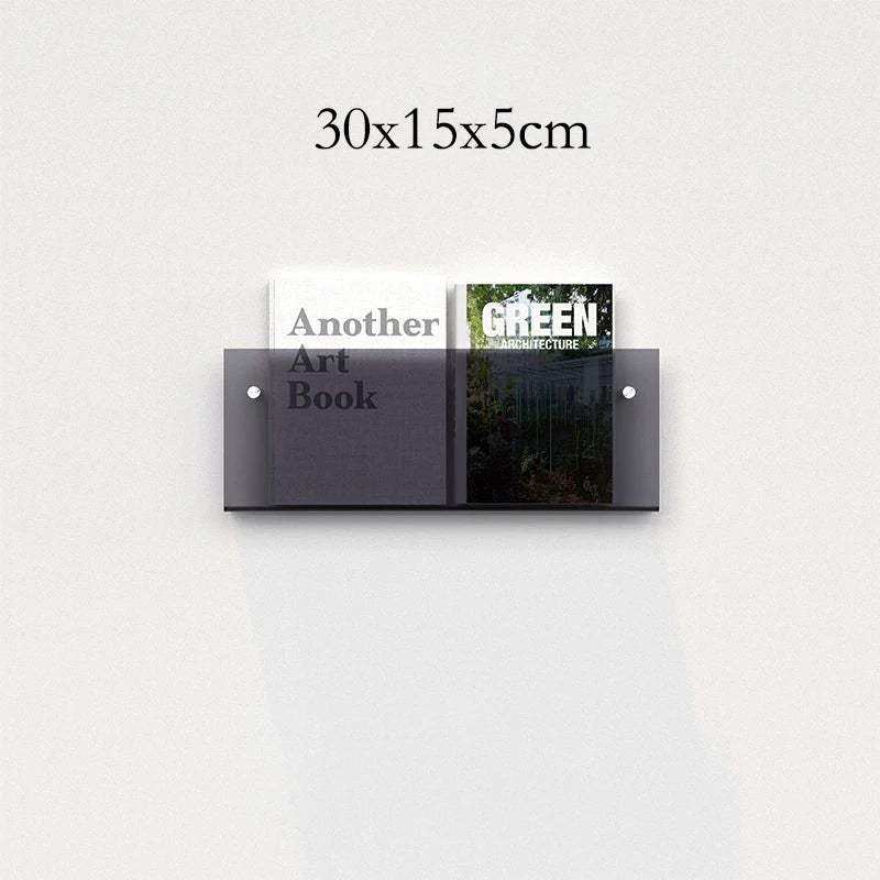 Floating Acrylic Magazine Holder