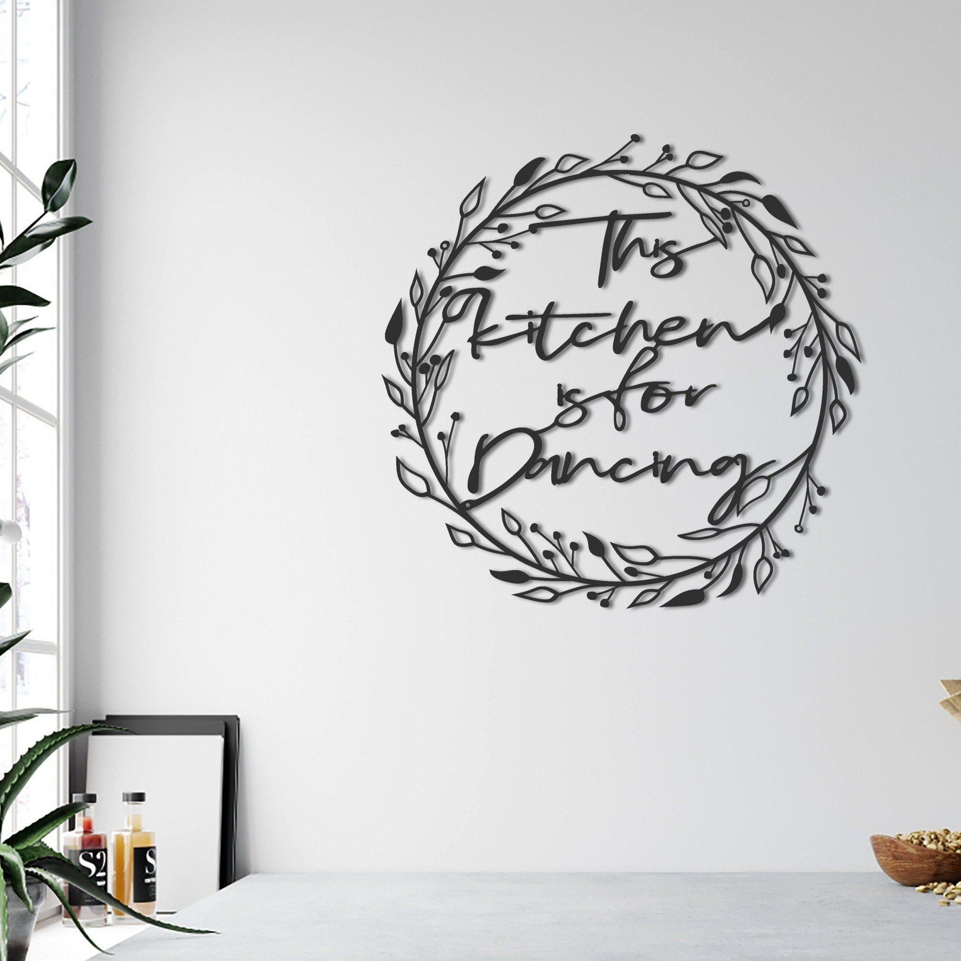 Flowery Kitchen - Metal Wall Art