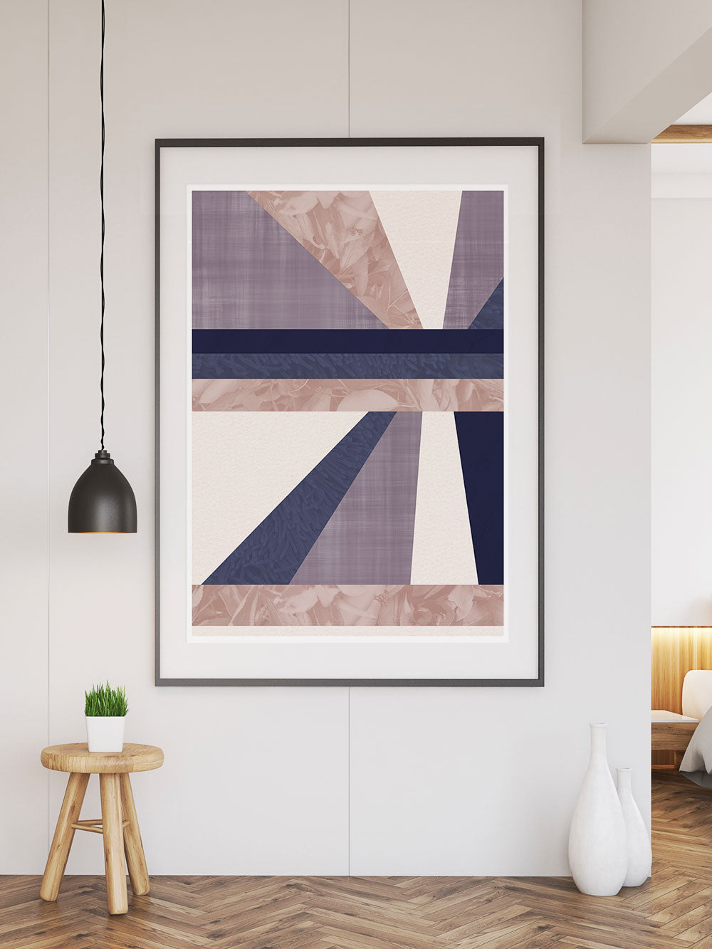 Floral Burst Geometric Poster Art