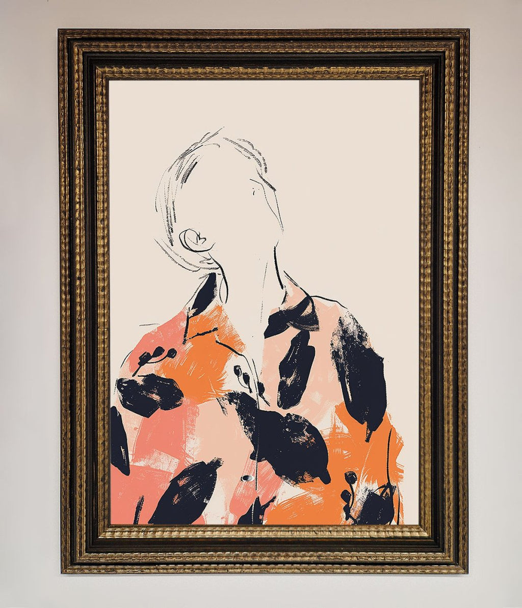 Floral Thinker Framed Wall Art