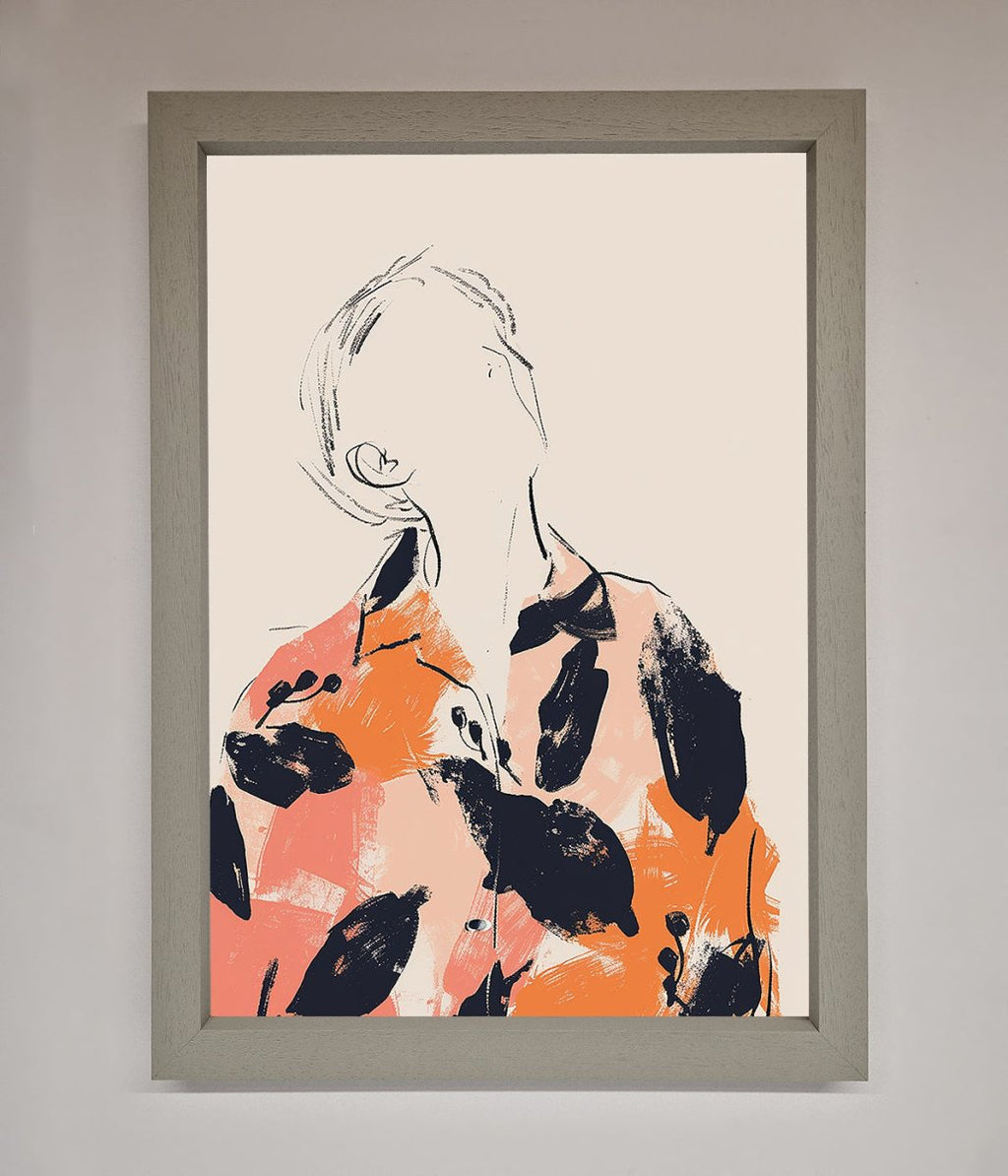 Floral Thinker Framed Wall Art