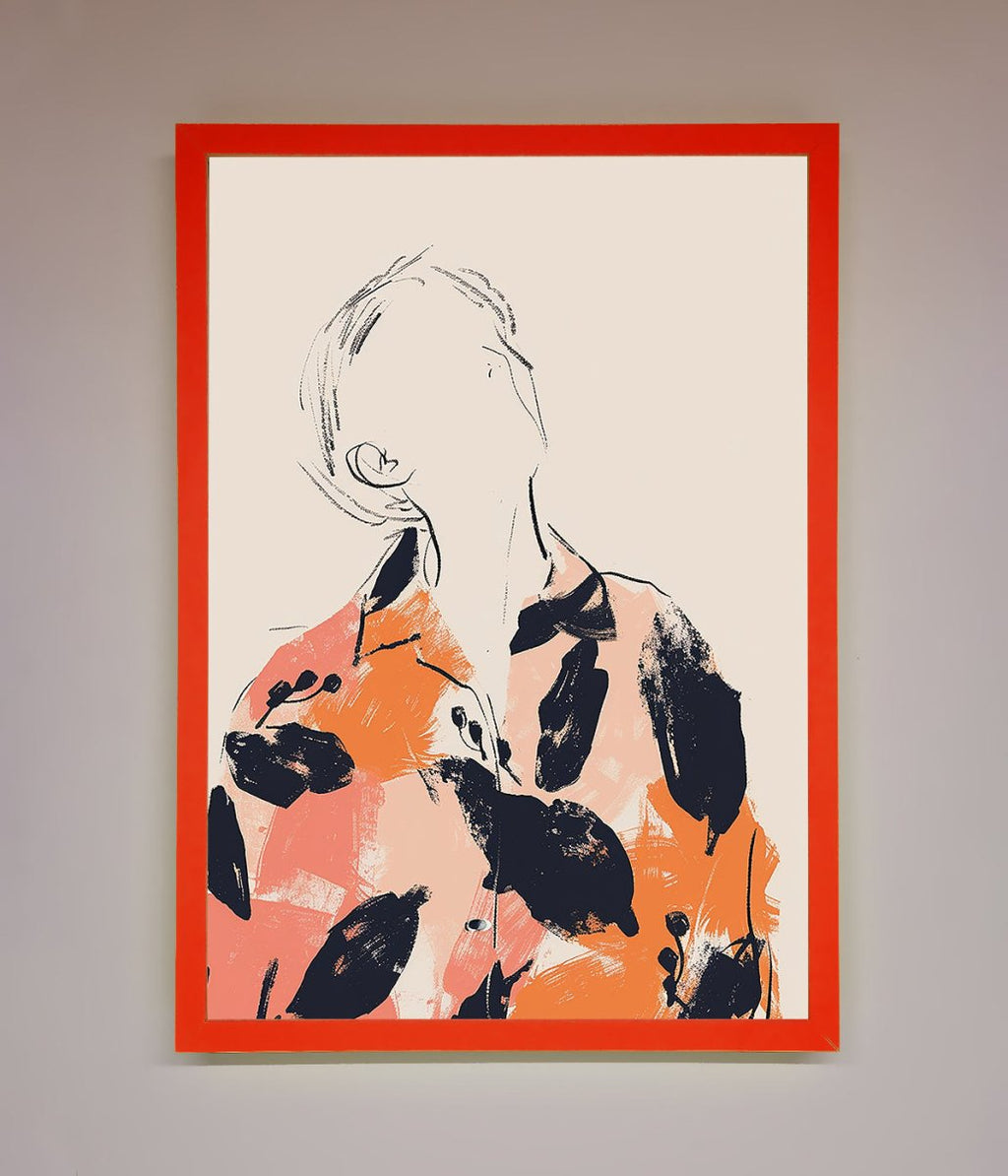 Floral Thinker Framed Wall Art