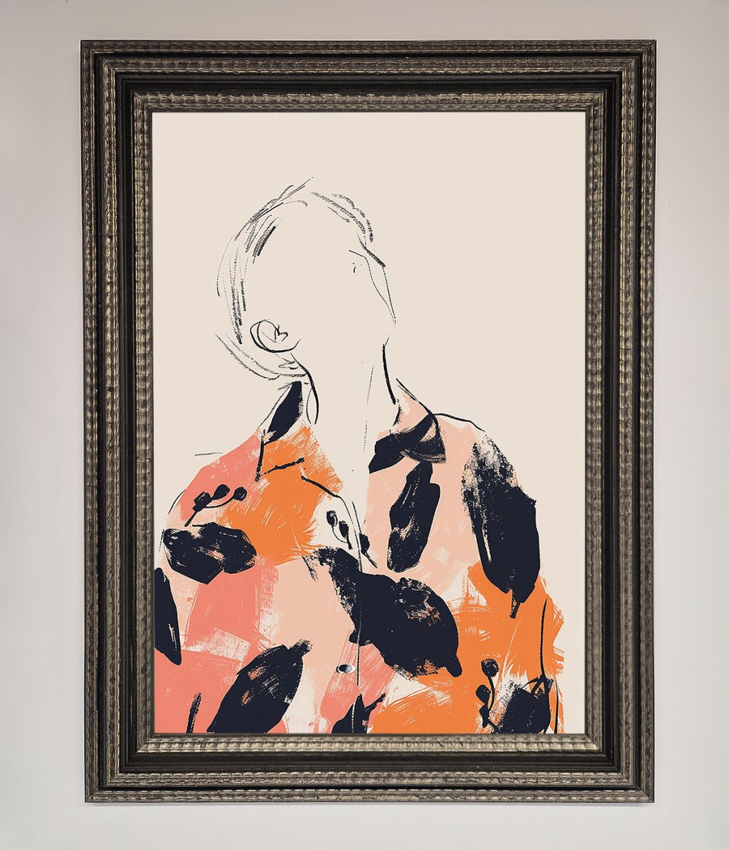 Floral Thinker Framed Wall Art