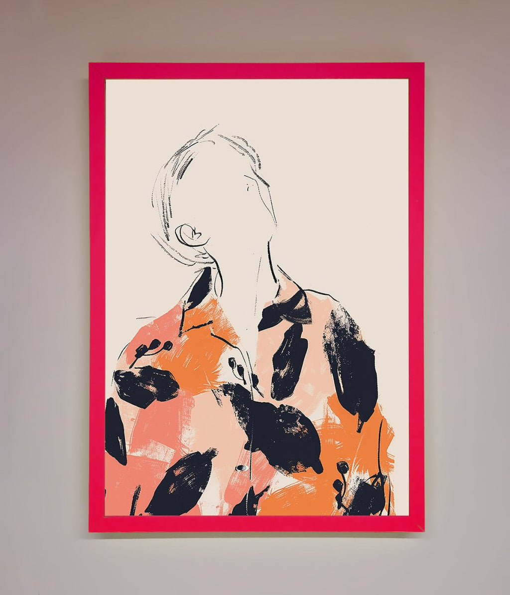 Floral Thinker Framed Wall Art