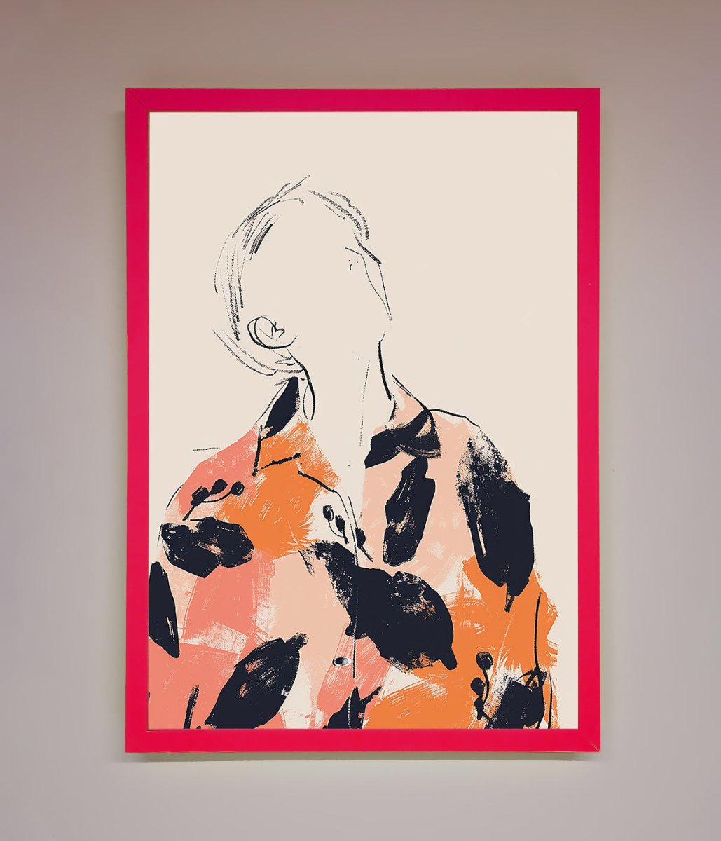 Floral Thinker Framed Wall Art