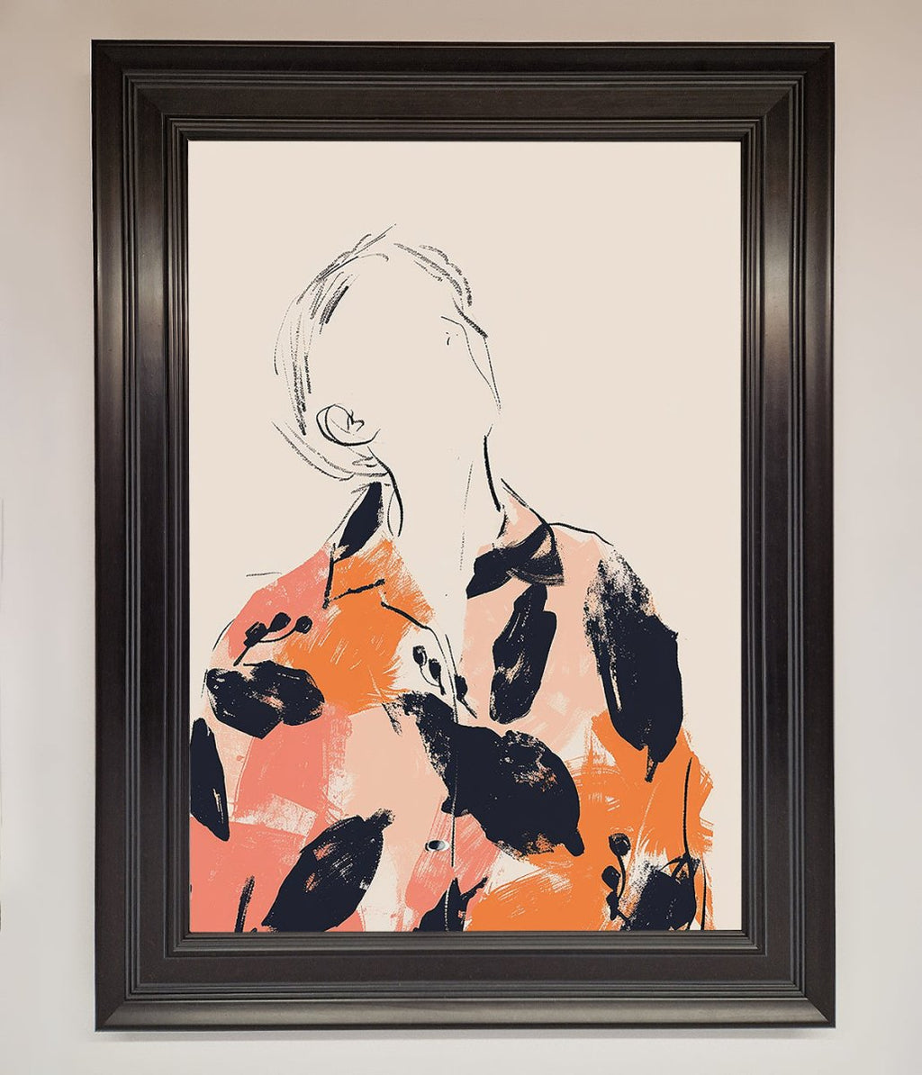 Floral Thinker Framed Wall Art