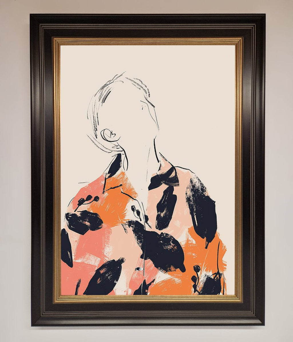 Floral Thinker Framed Wall Art