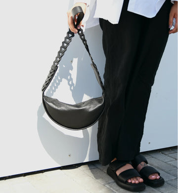 Flora Handmade Leather Crossbody Bag – Versatile & Elegant by Gerda Retter Design at www.brixbailey.com