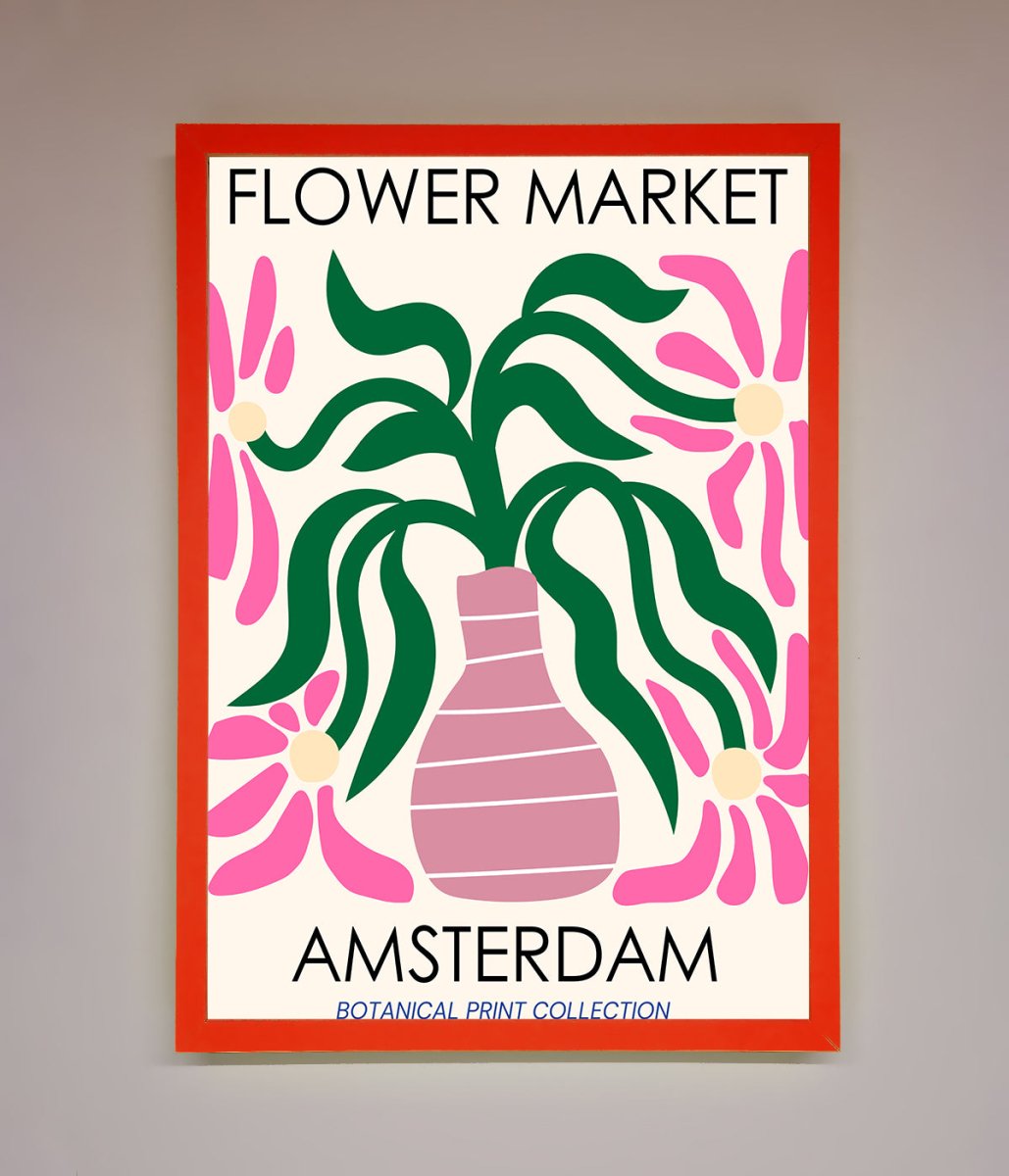 Flower Market Amsterdam Framed Poster