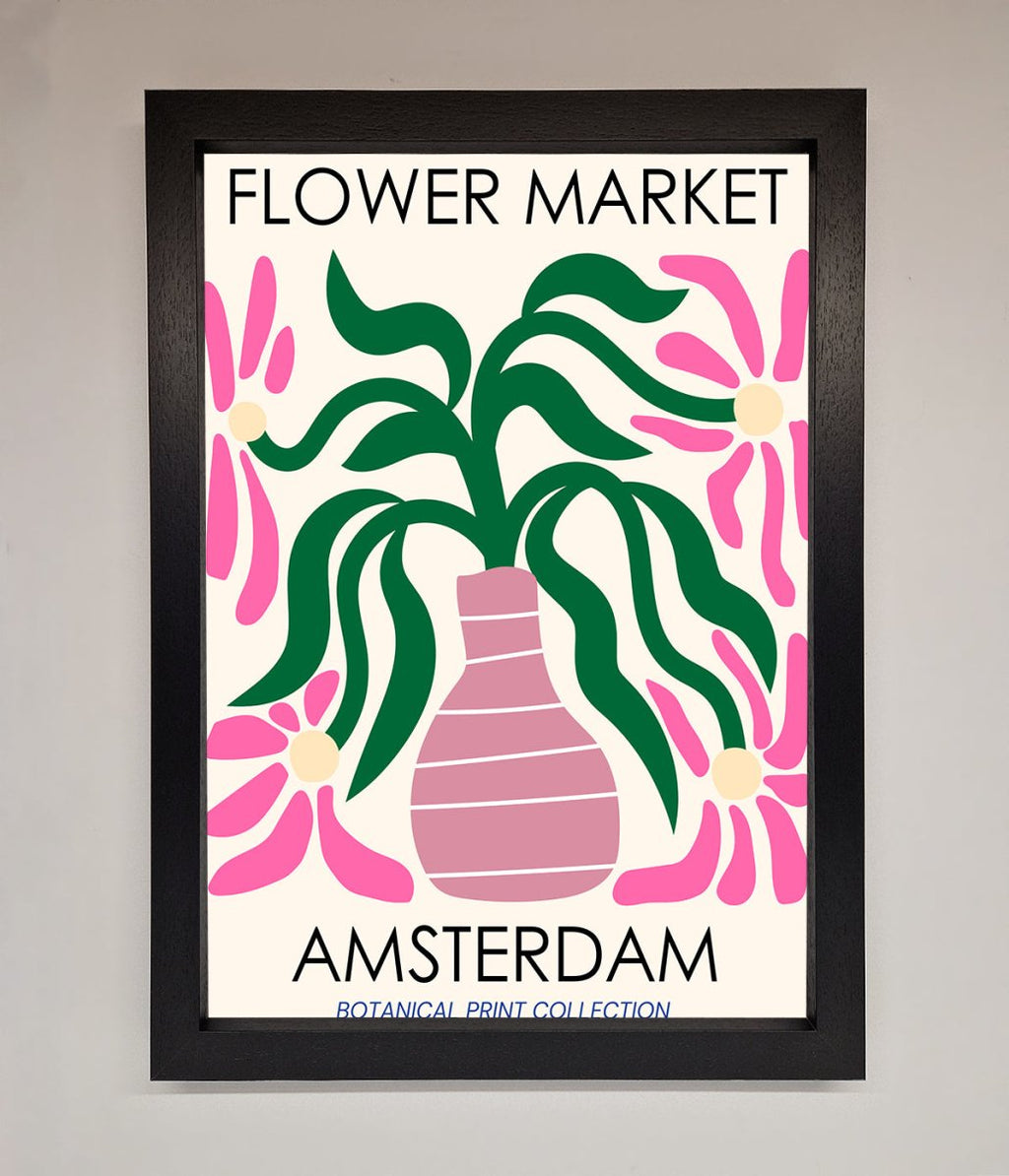 Flower Market Amsterdam Framed Poster