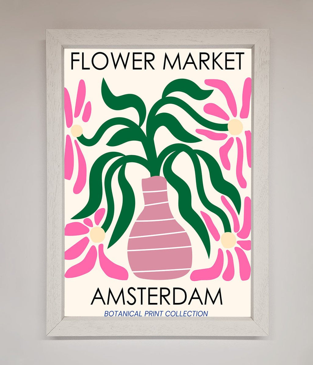 Flower Market Amsterdam Framed Poster