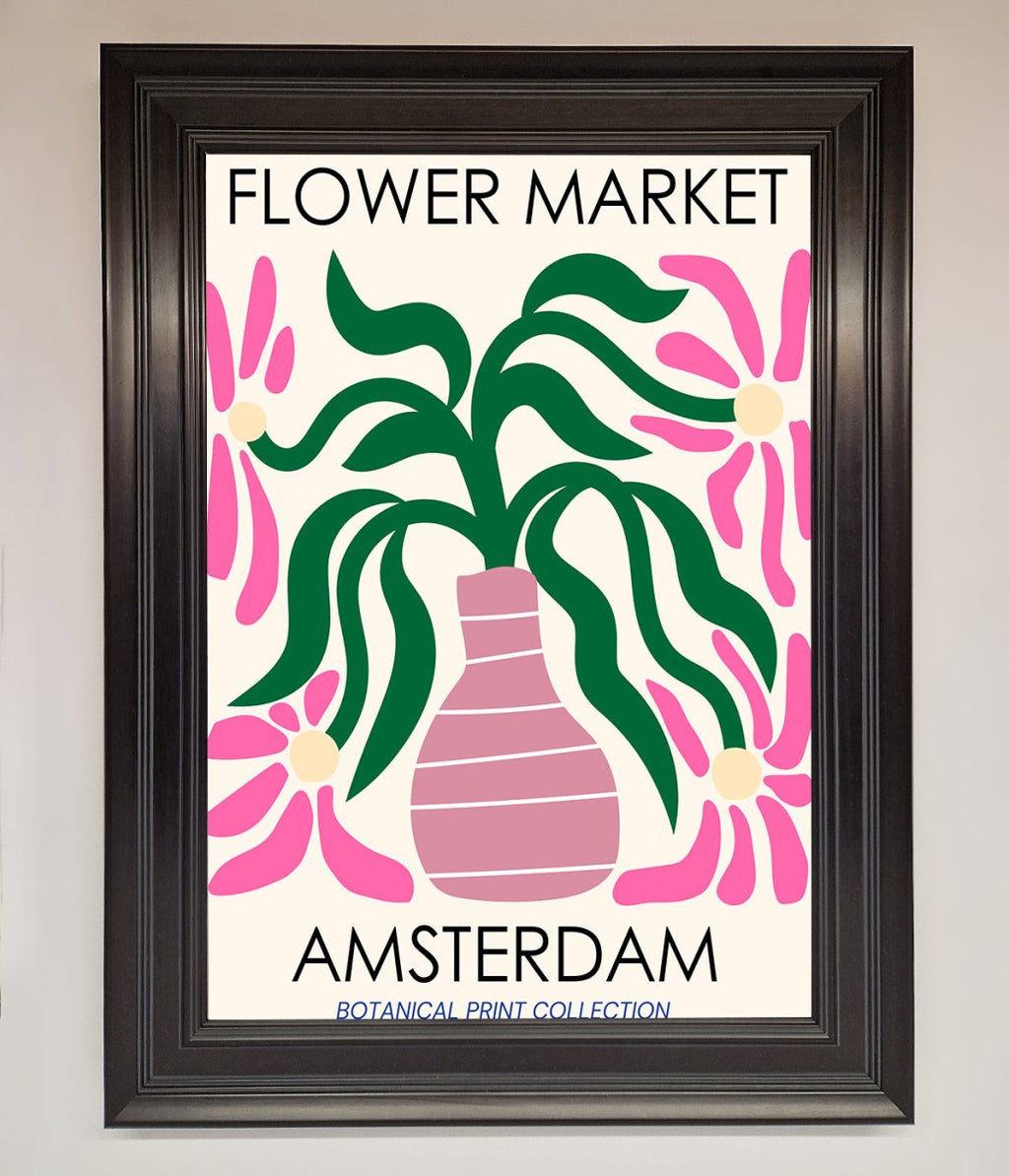 Flower Market Amsterdam Framed Poster