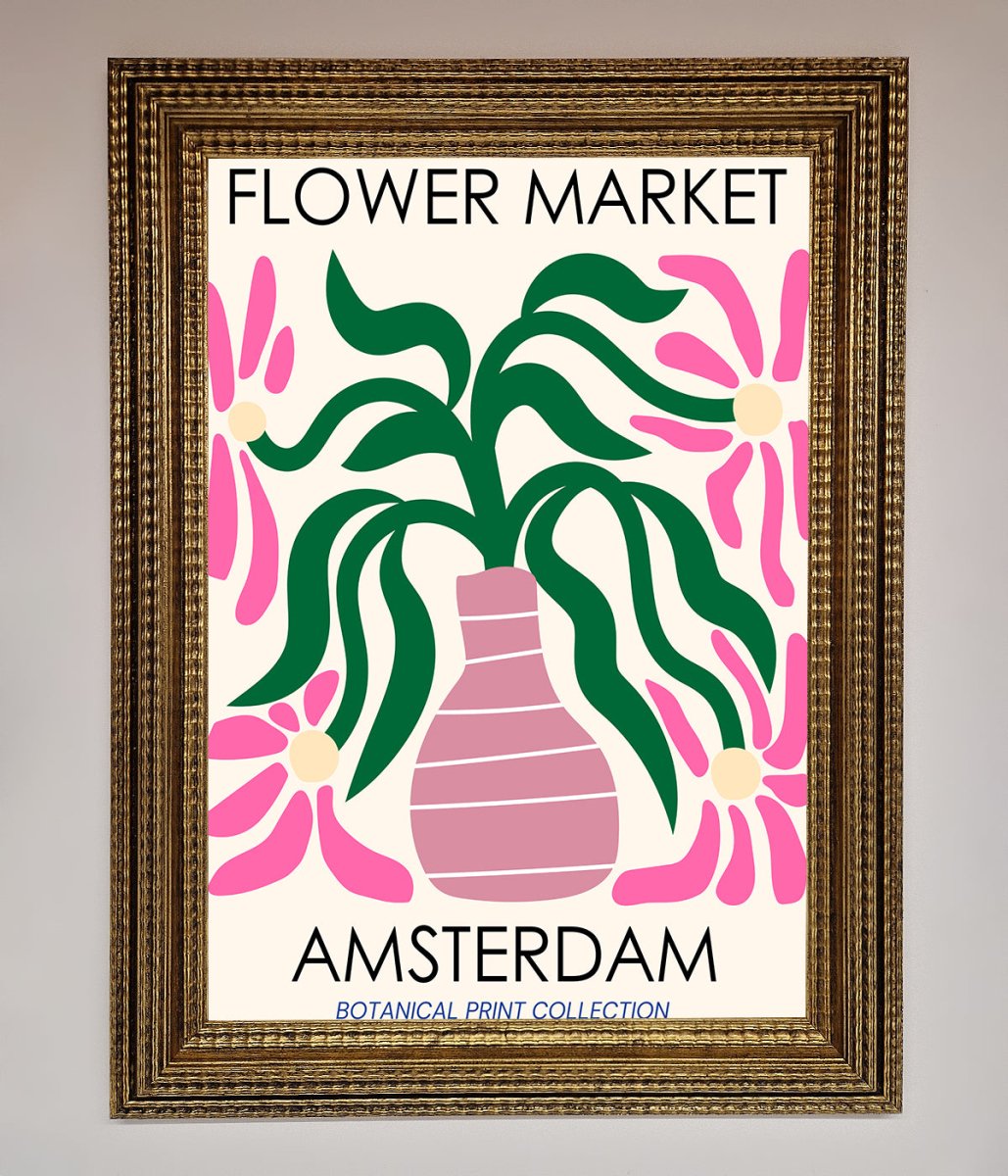 Flower Market Amsterdam Framed Poster