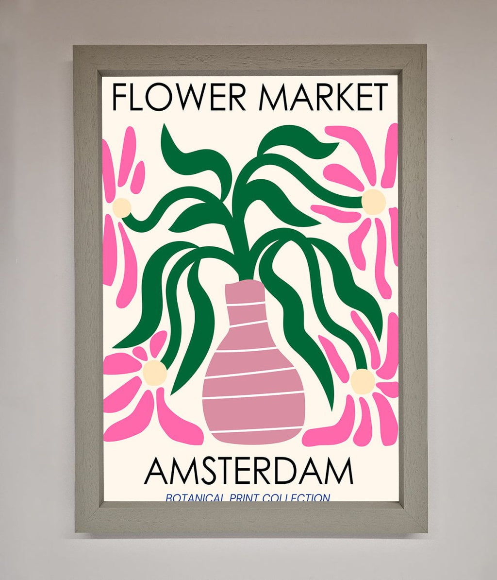 Flower Market Amsterdam Framed Poster