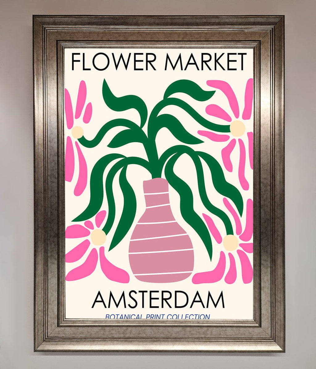Flower Market Amsterdam Framed Poster