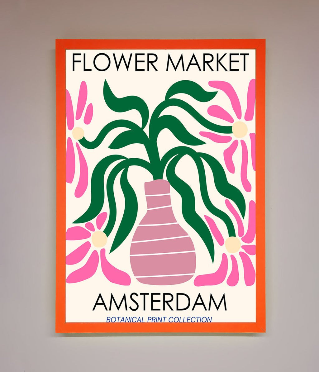 Flower Market Amsterdam Framed Poster