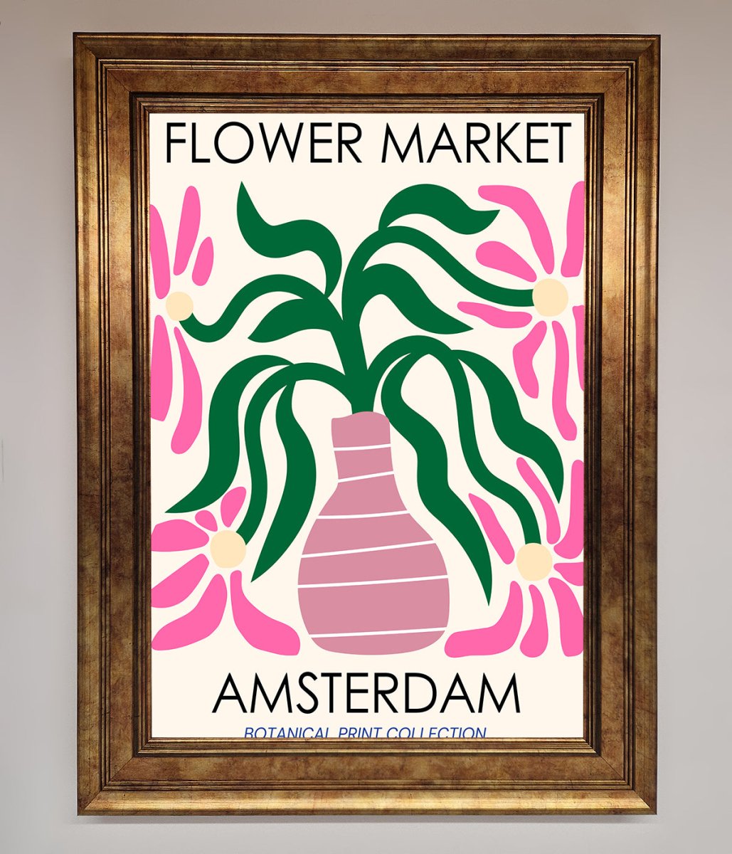 Flower Market Amsterdam Framed Poster