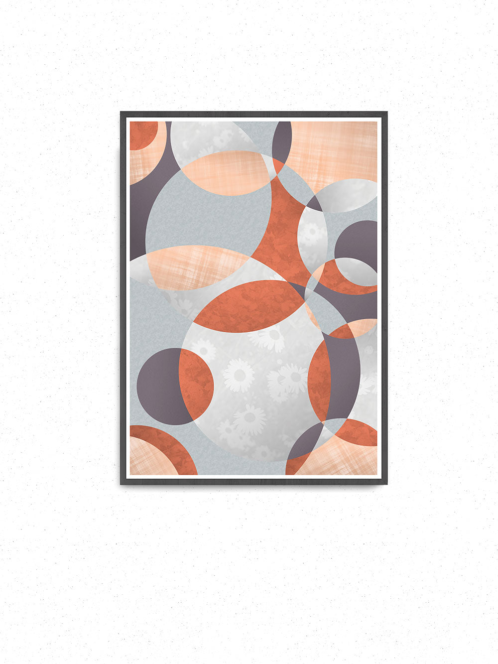 Flower Spiral Abstract Art with Circles